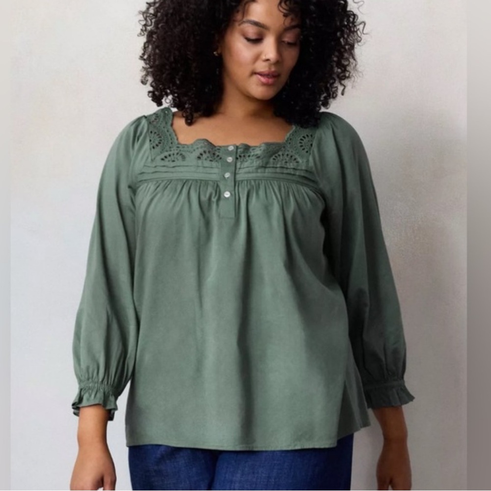 LC Lauren Conrad Sage Green Blouse
